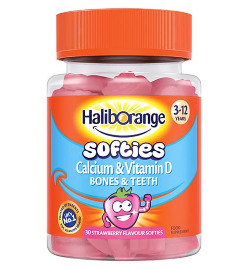 Haliborange Kids Vitamin D Calcium Softies 30 Strawberry Shapes