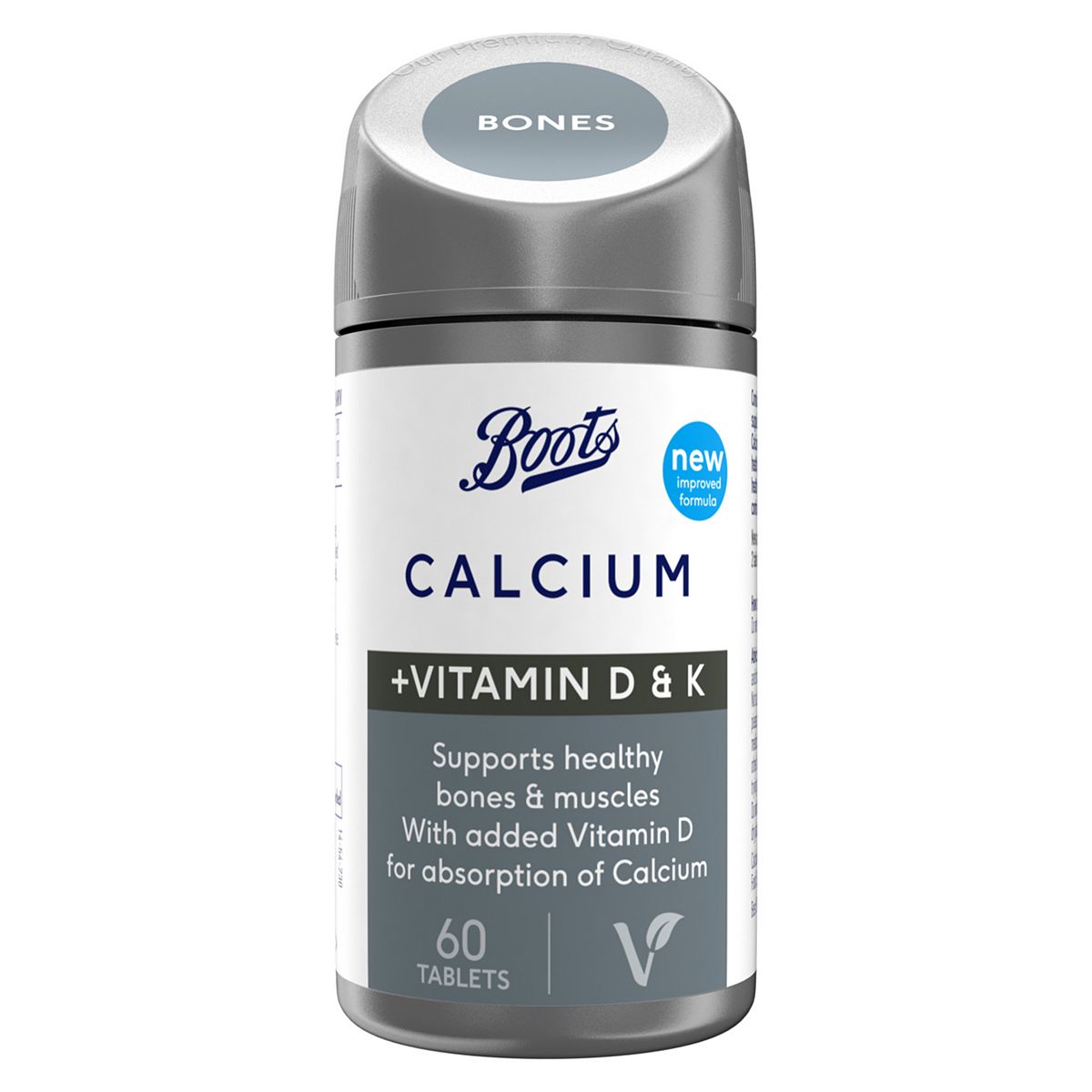   Calcium + Vitamins D & K 60 Tablets (1 Month Supply)