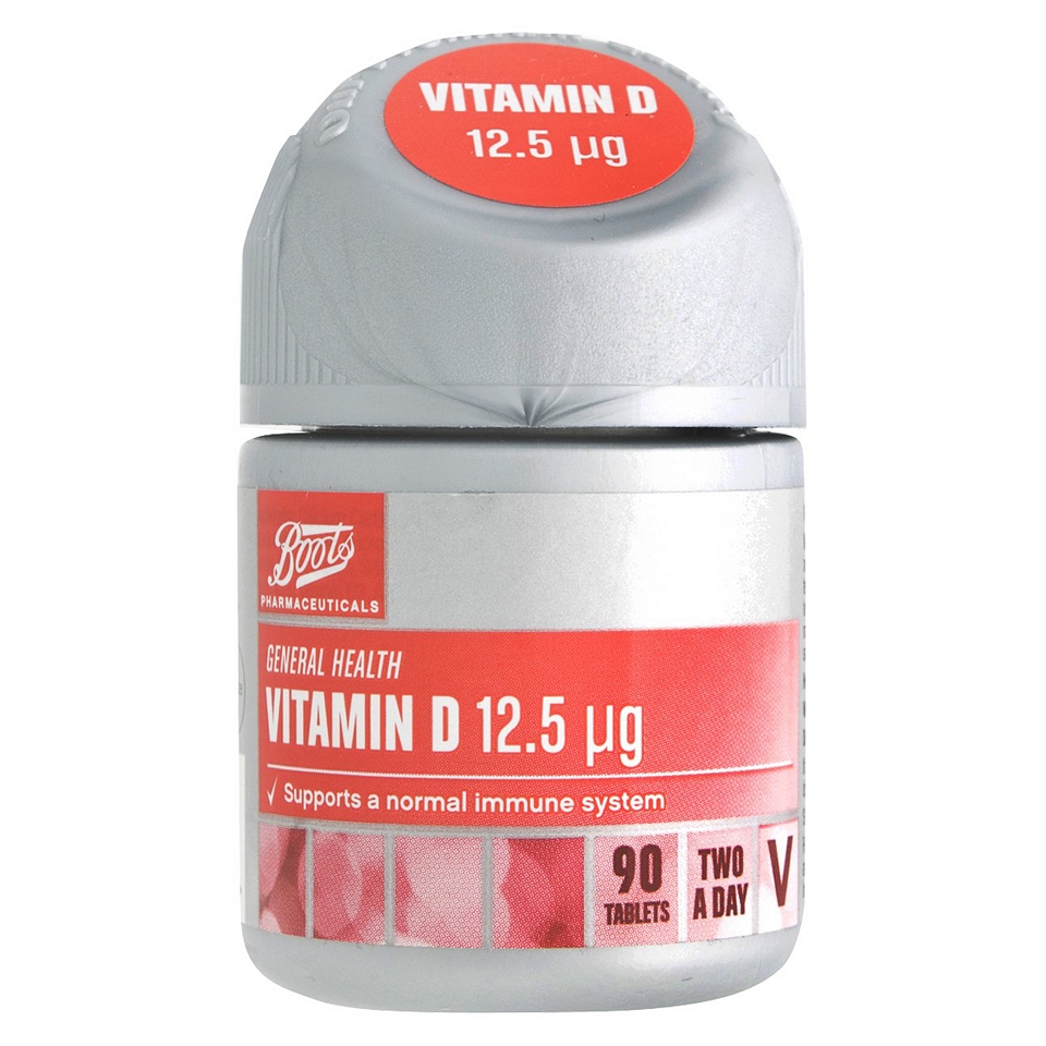 Boots Pharmaceuticals Vitamin D 12.5µg (90 Tablets) 5076730