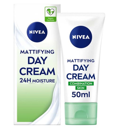 NIVEA 24H Moisture Mattifying Day Cream with Aloe Vera for Combination Skin 50ml