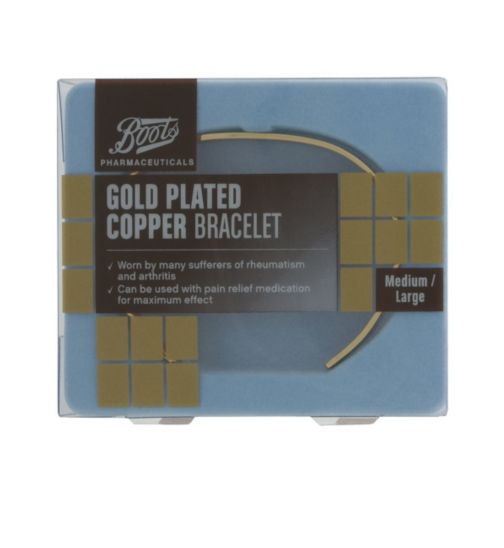 Boots Pharmaceuticals Gold Plated Copper Bracelet (Medium/Large)