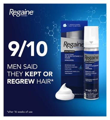 Regaine for Men Extra Strength Scalp Foam 5% w/w Cutaneous Foam - 1 months supply (2)