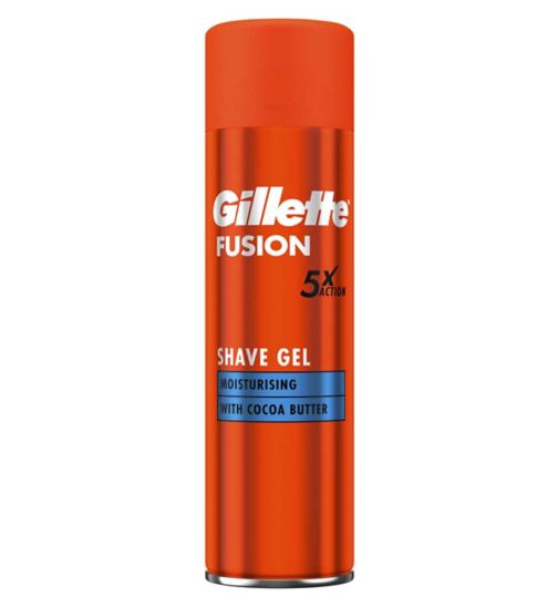 Gillette Fusion Moisturising Shave Gel for Men with Cocoa Butter, 200ml