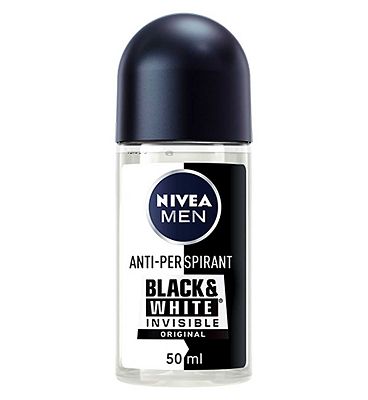 NIVEA MEN Invisible Black & White Anti-Perspirant Deodorant Roll On 50ml