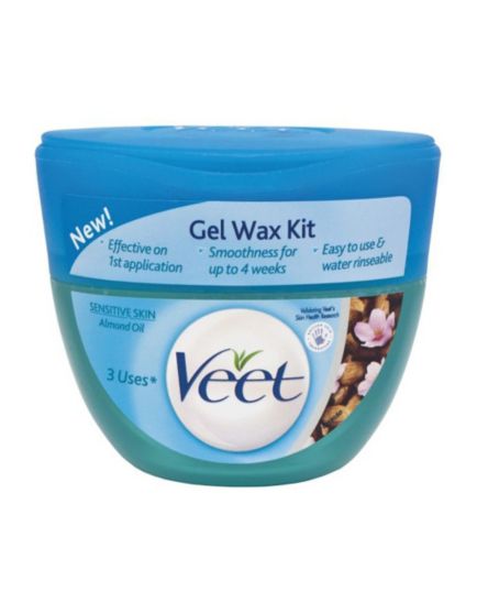 Veet Gel Wax Kit Sensitive Skin Almond Oil 250ml - Boots