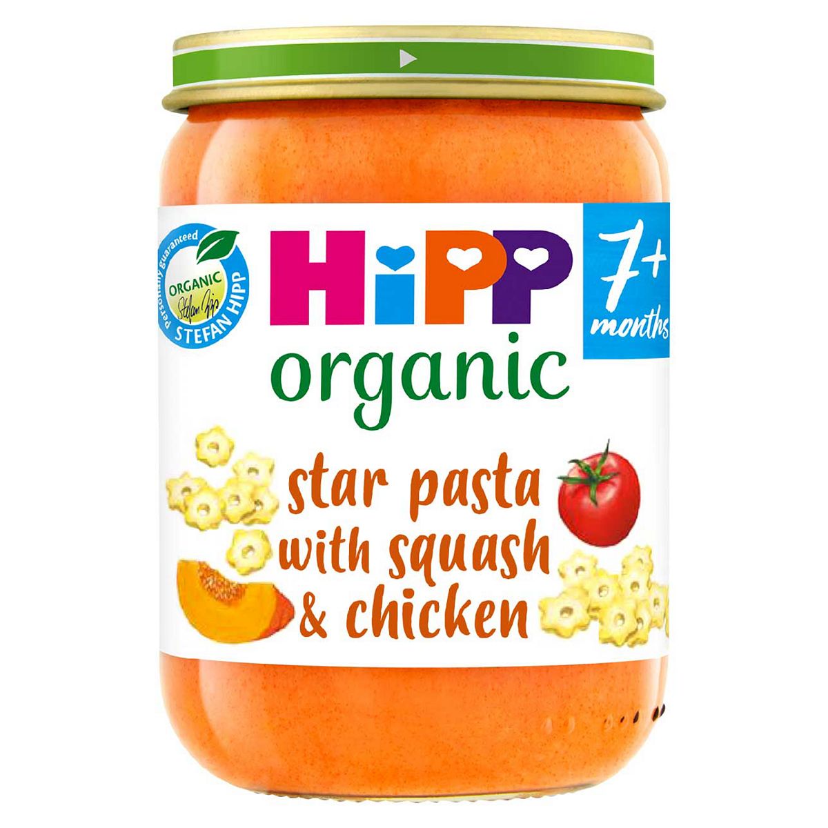 Hipp Organic Star Pasta With Squash & Chicken Baby Food Jar 7+ Months 190g
