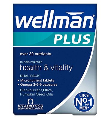 Vitabiotics Wellman Plus Omega 3, 6 & 9 56 Tablets/Capsules