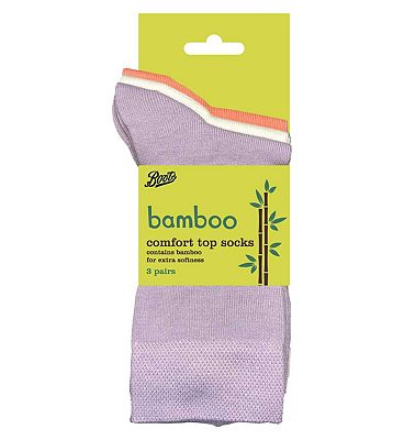 Boots Bamboo Comfort Top Socks 3 pair pack Soft Corals Size 4-7
