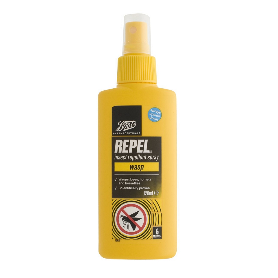 Boots Pharmaceuticals Repel Insect Repellent Spray Wasp 120ml   Boots