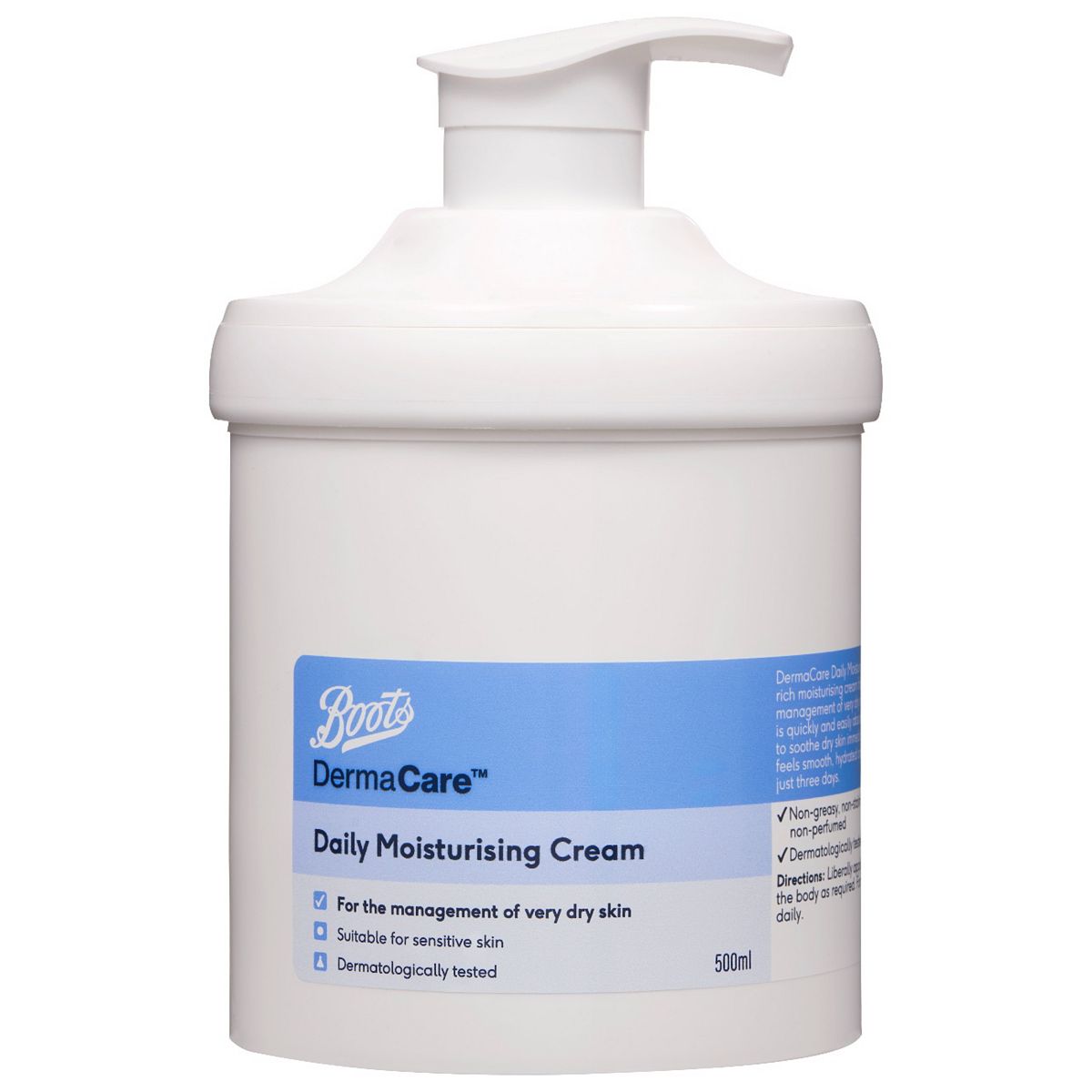 Boots Dermacare Daily Moisturising Cream - 500Ml