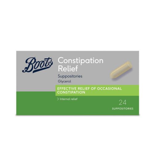 Boots Pharmaceuticals Constipation Relief Suppositories 24 x 4g