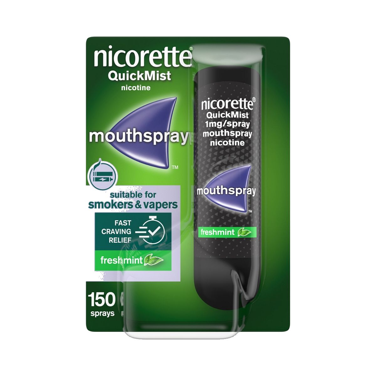 Nicorette QuickMist 1mg Mouthspray Nicotine.3x 150 sprays. Cool Berry.02/2028exp - Image 25
