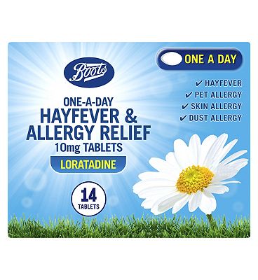 Boots  One-a-day Hayfever Relief 10mg Tablets Loratadine (14 Tablets)