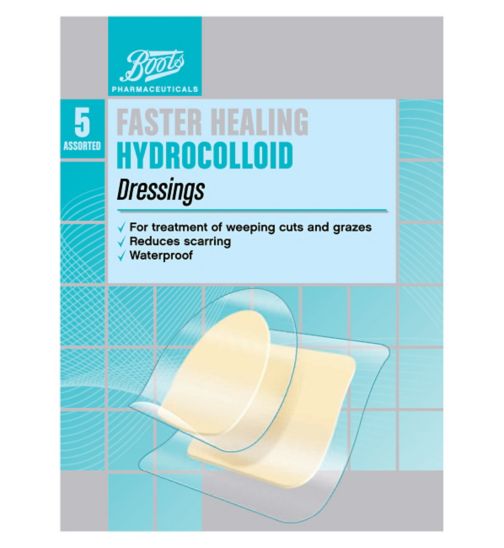 Boots Faster Healing Hydrocolloid Dressings (Pack of 5 Assorted)