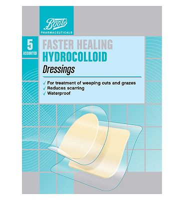 Boots Faster Healing Hydrocolloid Dressings (Pack of 5 Assorted)