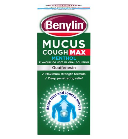 Benylin Mucus Cough Max Menthol Flavour 100mg/5ml Oral Solution 150ml