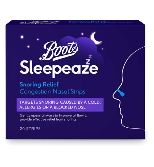 Boots Sleepeaze Snoring Relief Congestion Nasal Strips - 20 Strips