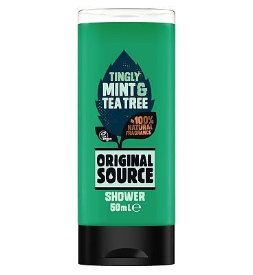 Original Source Mint & Tea Tree Shower Gel Body Wash Travel Size 50ml