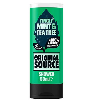 Original Source Mint & Tea Tree Shower Gel Body Wash Travel Size 50ml