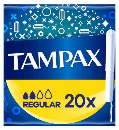 Tampax Regular Tampons Applicator Cardboard 20X