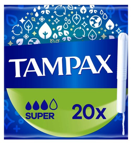 Tampax Super Tampons Applicator Cardboard 20X
