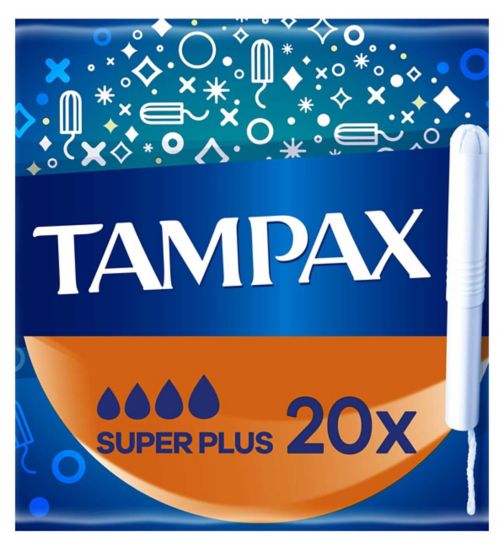 Tampax Super Plus Tampons Applicator Cardboard 20X