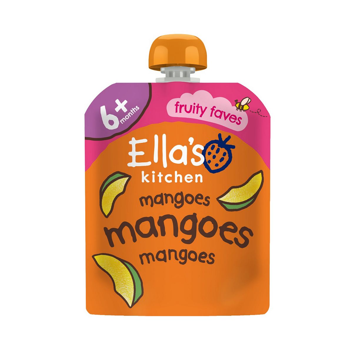 Ella's Kitchen Organic Mangoes First Tastes Baby Food Pouch 6 Plus Months 70G