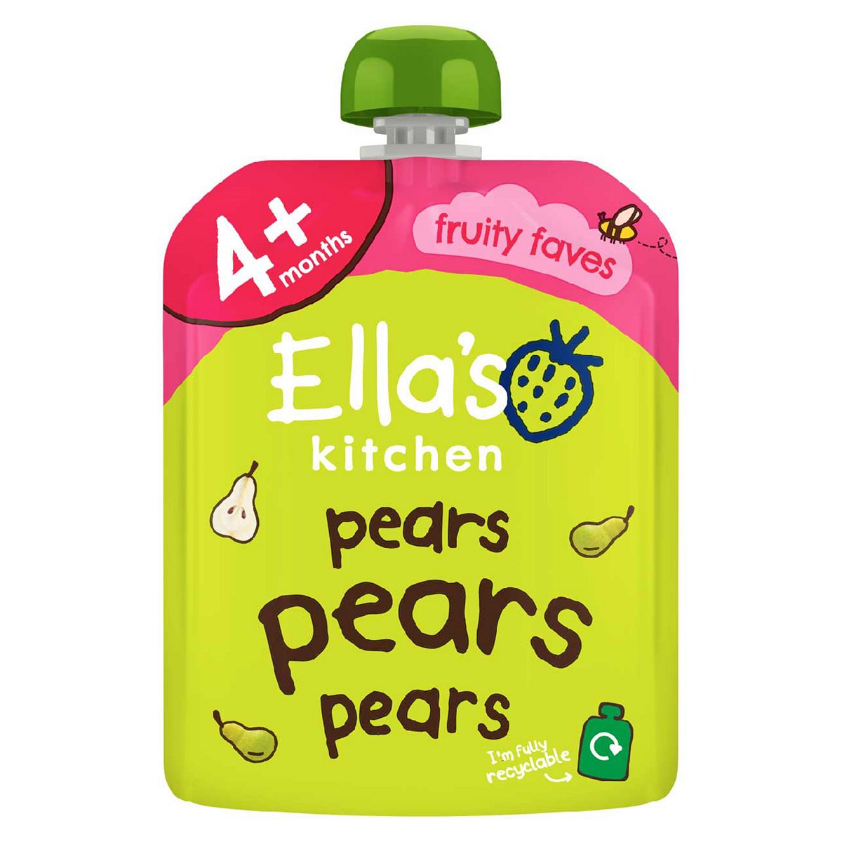 Ella's Kitchen Organic Pears Pouch 4+ Months 70G - Image 4