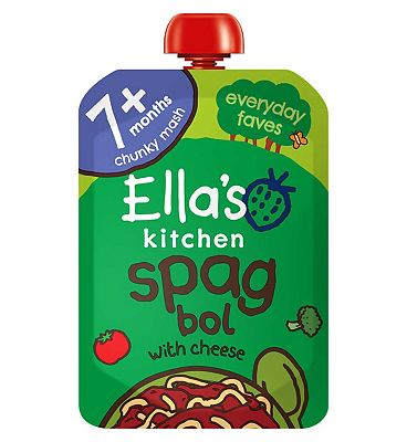 Ella's Kitchen Lip Smacking Spag Bol with a Sprinkle of Cheese Stage 2 from 7 Months 130g