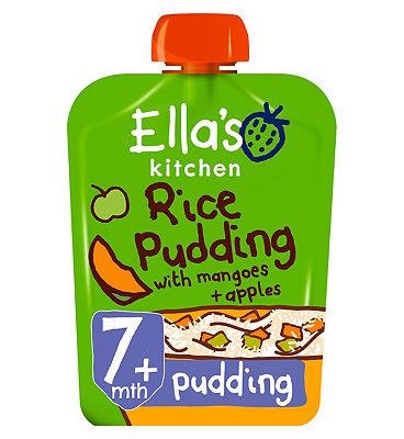 Ella's Kitchen Really Yummy Rice Pudding with Mangoes + Apples Stage 2 from 7 Months 80g