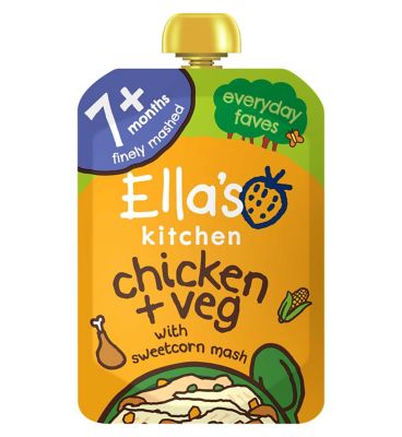 Ella's Kitchen Organic Creamy Chicken + Veg with Sweetcorn Mash Pouch 7+ Mths 130g