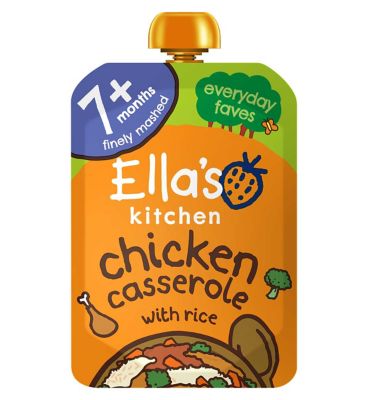 Ella's Kitchen Organic Chicken + Rice Casserole with Apricots Pouch 7+ Mths 130g