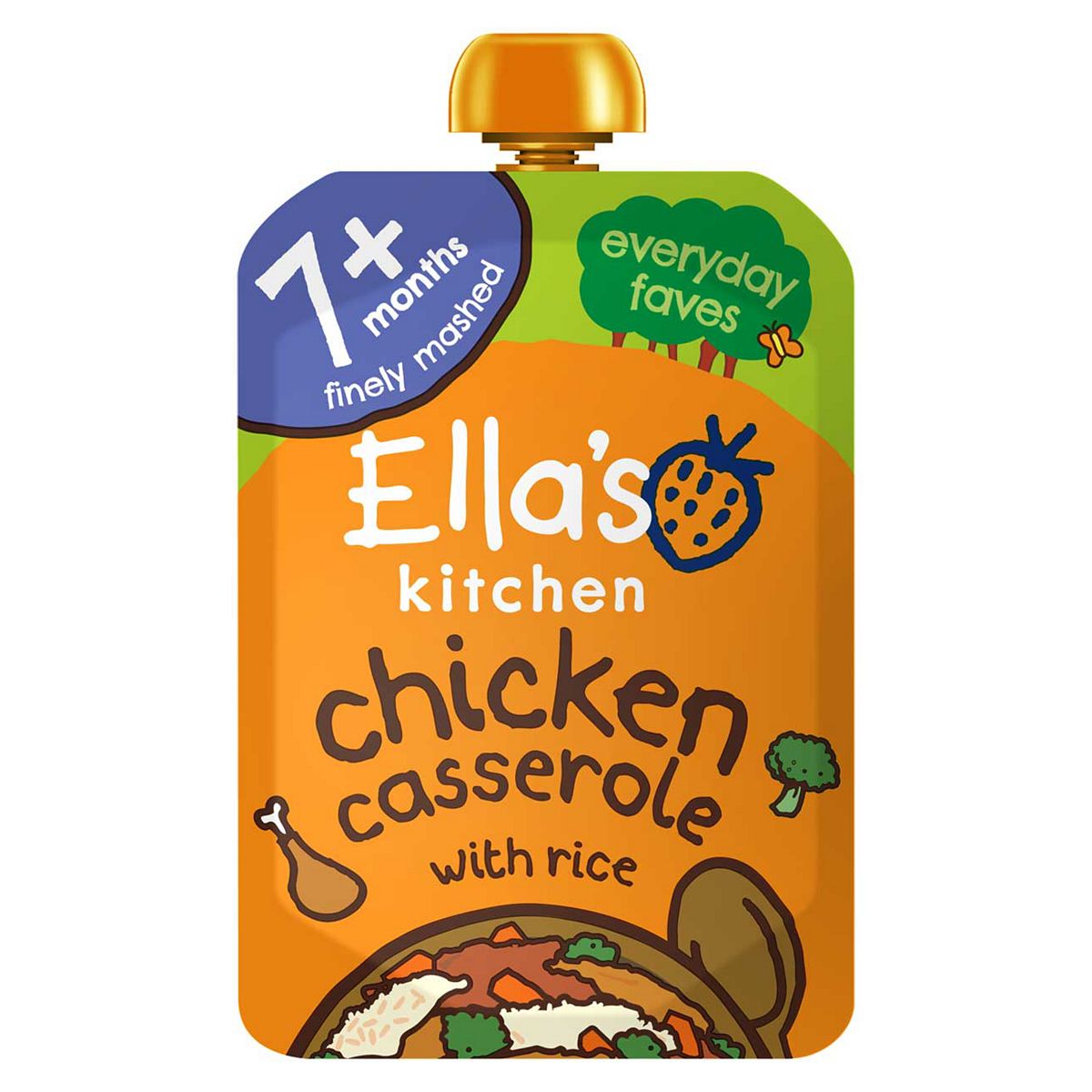 Ella's Kitchen Organic Chicken And Rice Casserole Baby Food Pouch 7+ Months 130G