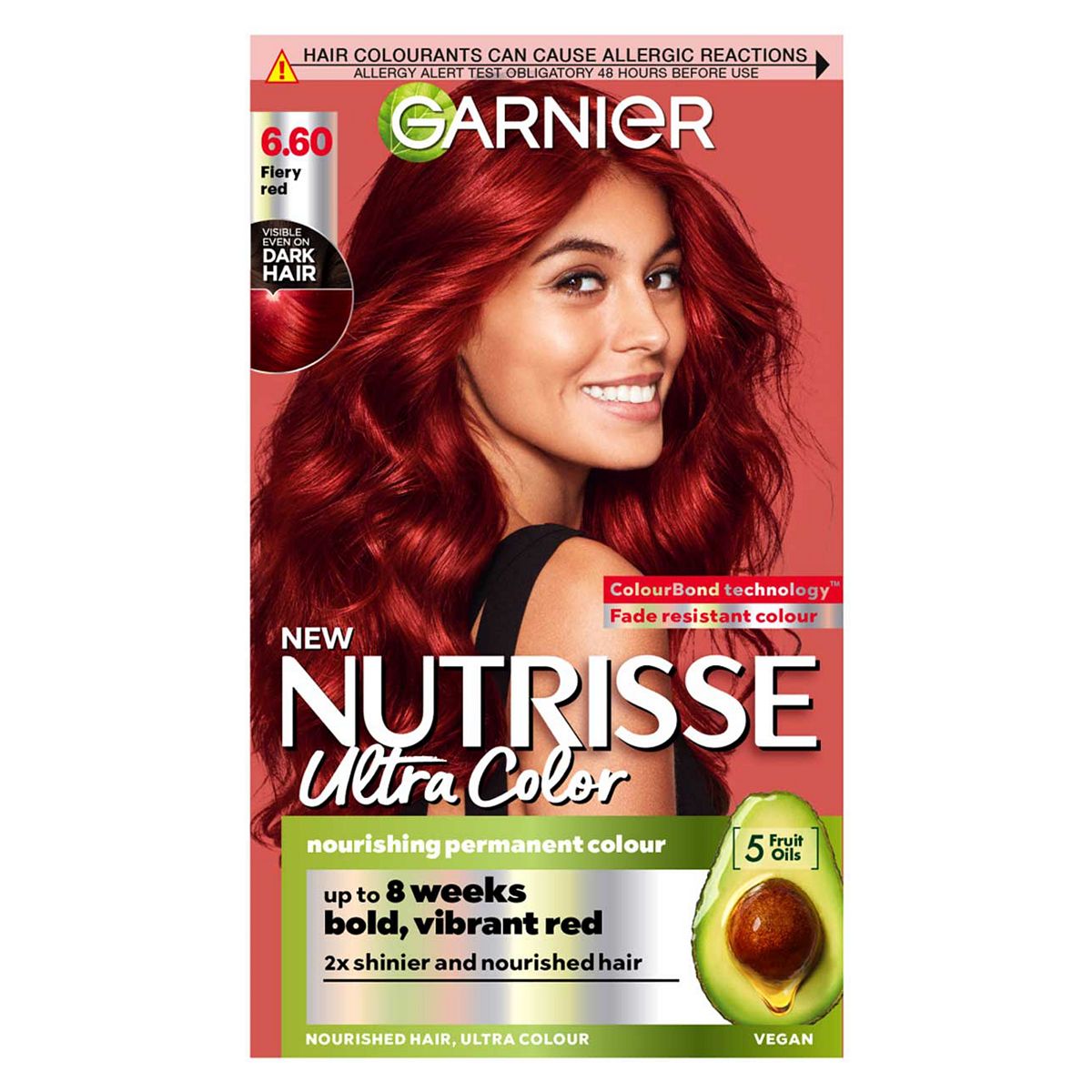 Garnier Nutrisse Ultra Color 6.60 Fiery Red Permanent Hair Dye