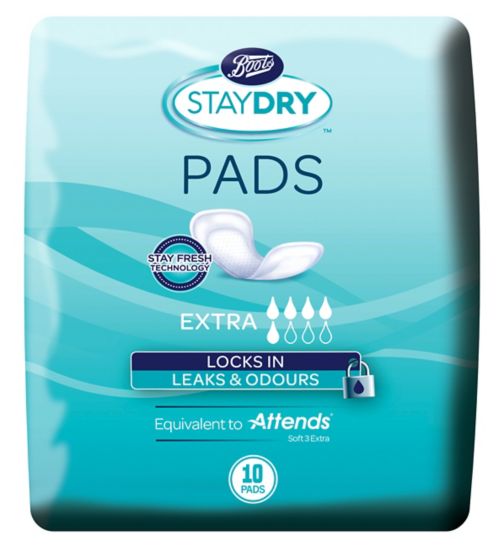 Staydry Extra Pads for Light to Moderate Incontinence - 10 Pack