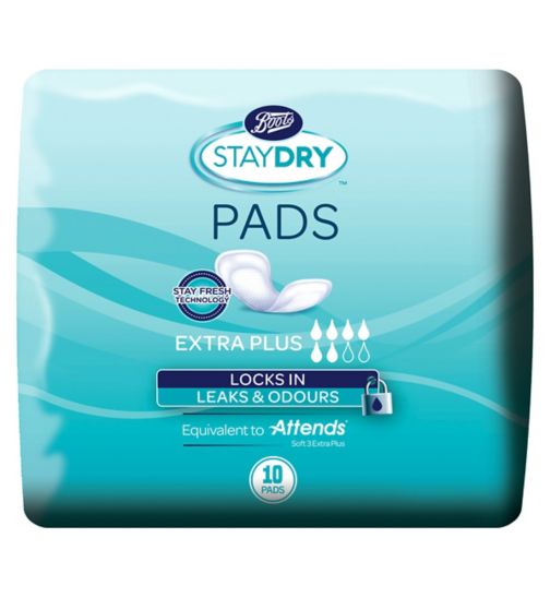 Staydry Extra Plus Pads for Moderate Incontinence - 10 Pack