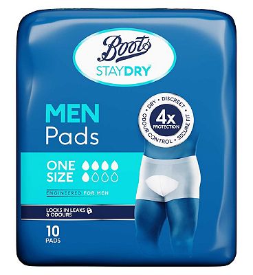 Boots Pharmaceuticals Staydry For Men Extra (10 Pads)