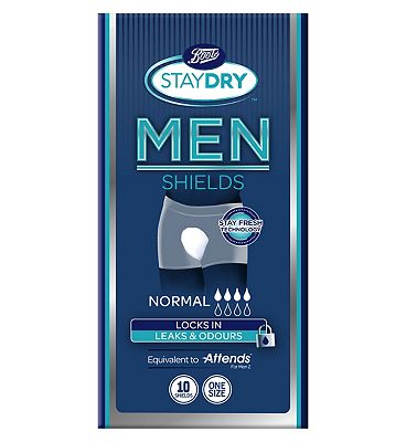 Boots Pharmaceuticals Staydry for Men Normal (10 Shields)