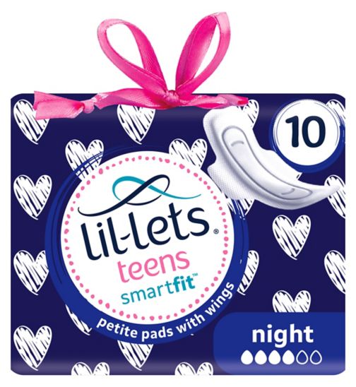 Lil-Lets Teens sanitary towels (petite) – Night – 10 pack