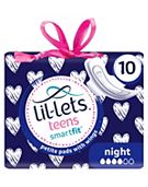 Lil-Lets Teens sanitary towels (petite) - Night - 10 pack