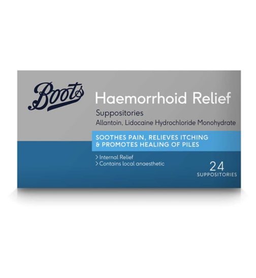 Boots Haemorrhoid Relief Suppositories - 24 Suppositories