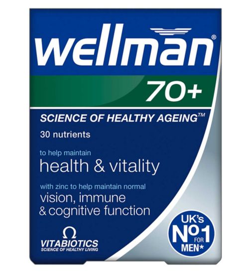 Vitabiotics Wellman 70+ - 30 Tablets