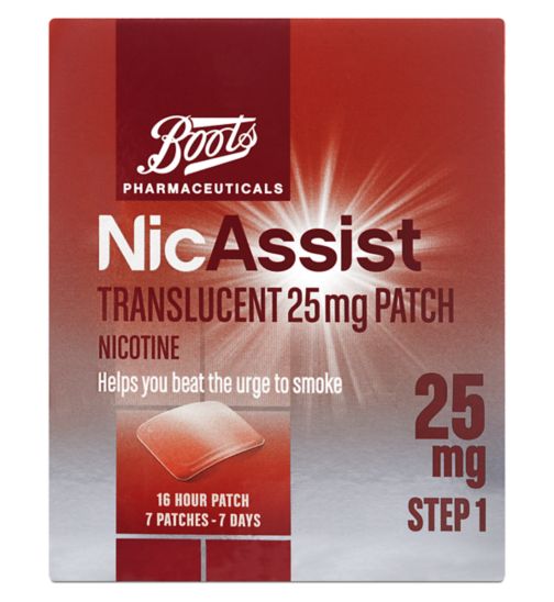 Boots NicAssist Translucent 25mg Patch Step 1 (7 Patches)