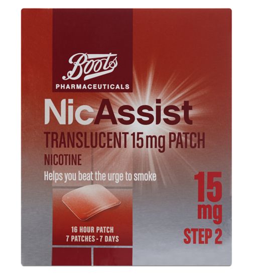 Boots NicAssist Translucent 15mg Patch Step 2 (7 Patches)