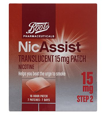 Boots Pharmaceuticals NicAssist Translucent 15mg Patch Step 2 (7 Patches)