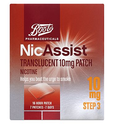 Boots Pharmaceuticals NicAssist Translucent 10mg Patch Step 3 (7 Patches)