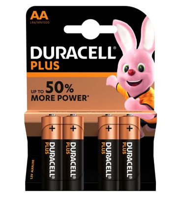 Duracell Plus Power AA Battery - pack of 4 batteries