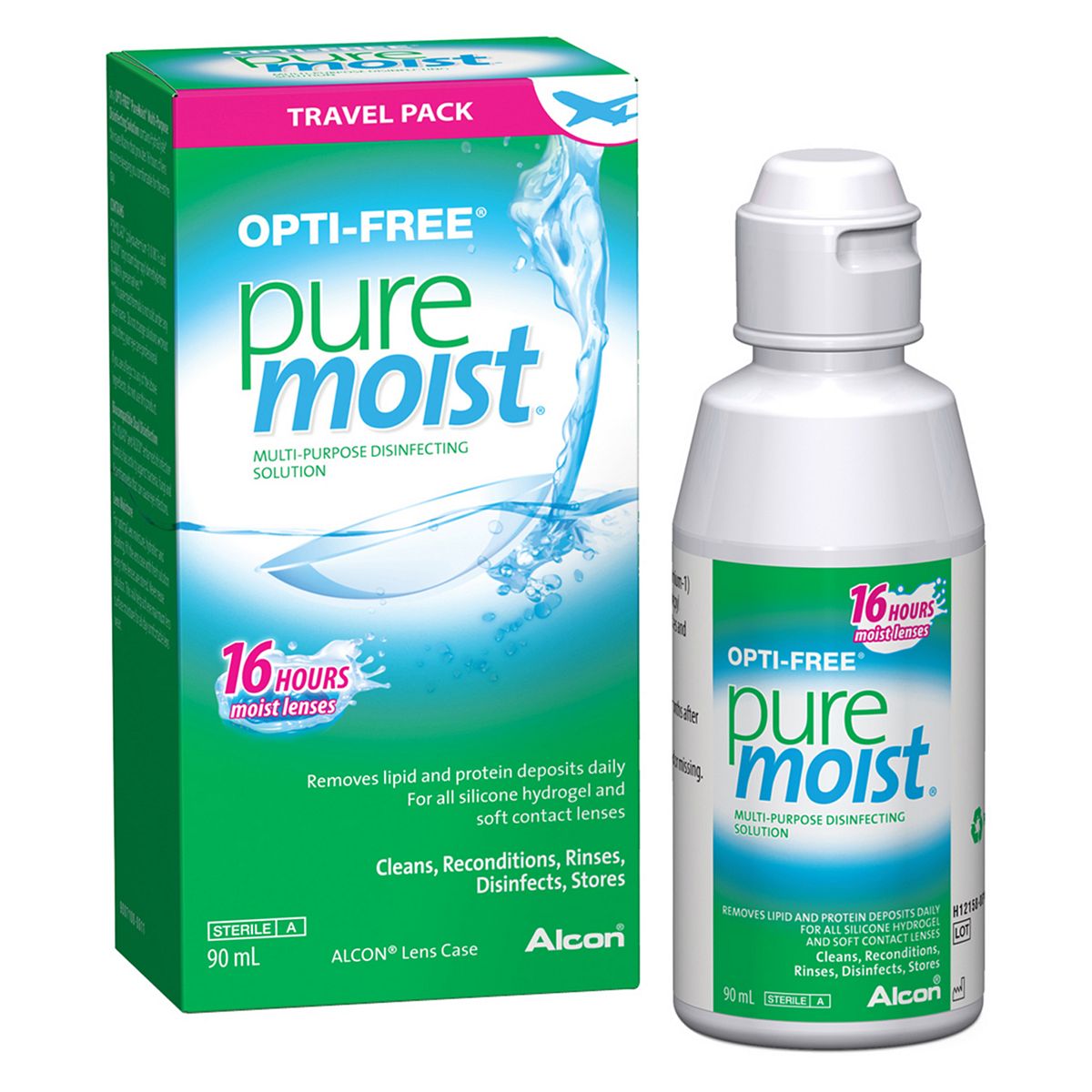 Opti-Free Puremoist Multi-Purpose Disinfecting Solution Travel Pack - 90ml