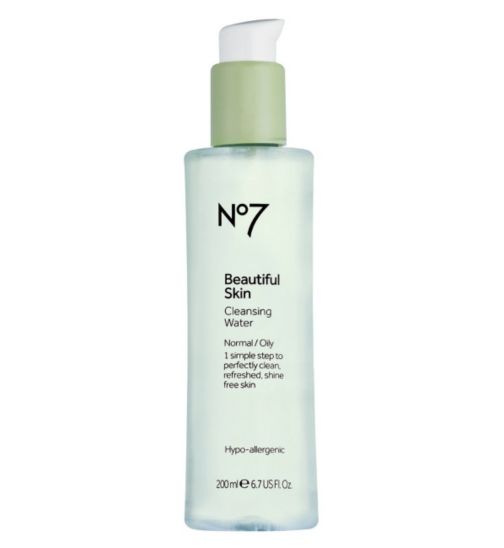 No7 Beautiful Skin Cleansing Water for Normal Oily Skin 200ml - Boots