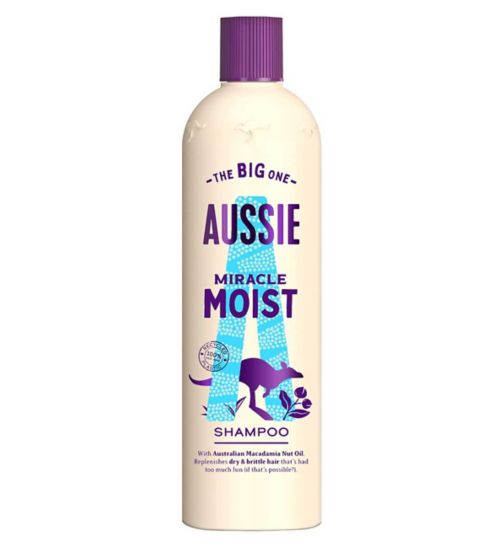 Aussie Miracle Moist Shampoo For Dry, Really Thirsty Hair 500ml